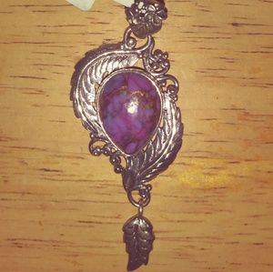 Mojave Purple Turquoise Sterling Silver Pendant